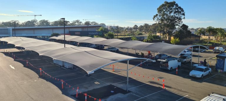 Car Park Shade Structures - Schofields Woolworths